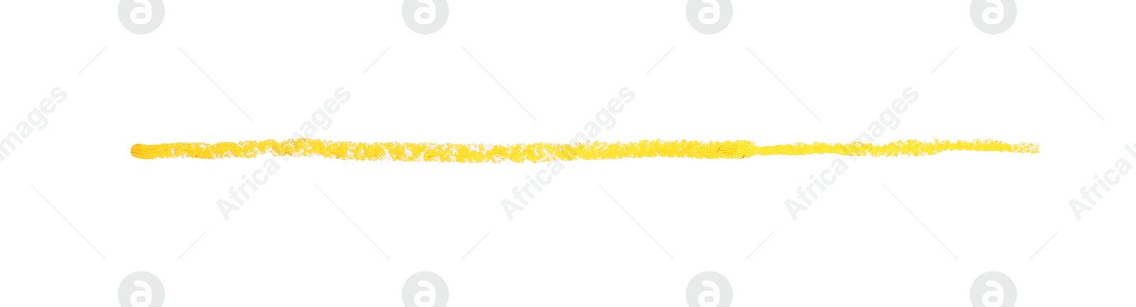 Yellow eye pencil stroke isolated on white, top view Photo of Yellow eye pencil stroke isolated on white, top view