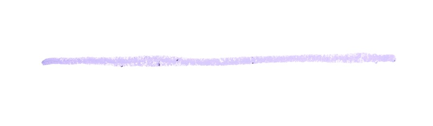 Photo of Lilac eye pencil stroke isolated on white, top view