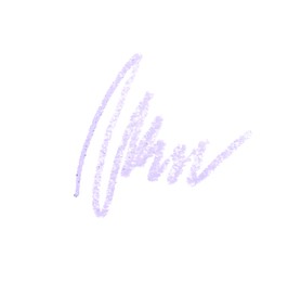 Photo of Lilac eye pencil strokes isolated on white, top view
