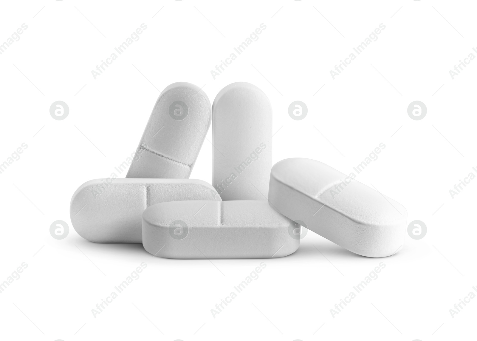Antibiotic pills. Oval tablets on white background Image of Antibiotic pills. Oval tablets on white background