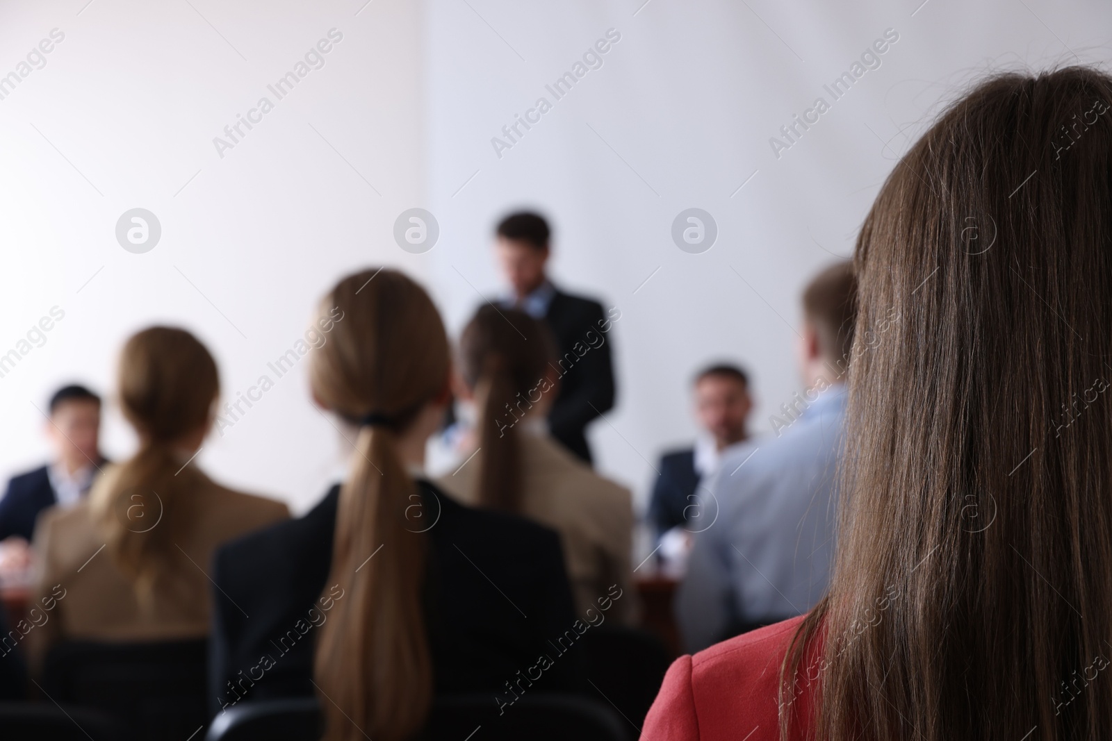People having business training in conference room, selective focus Photo of People having business training in conference room, selective focus