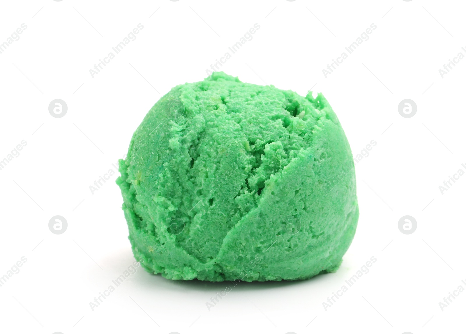 One scoop of delicious ice cream on white background Photo of One scoop of delicious ice cream on white background