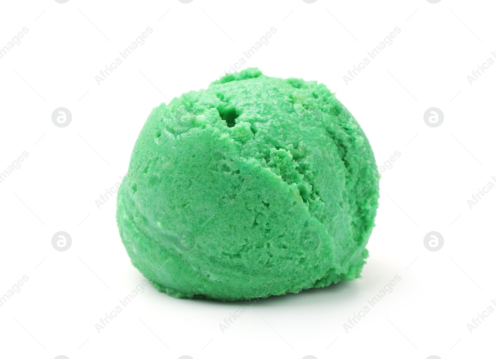 One scoop of delicious ice cream on white background Photo of One scoop of delicious ice cream on white background