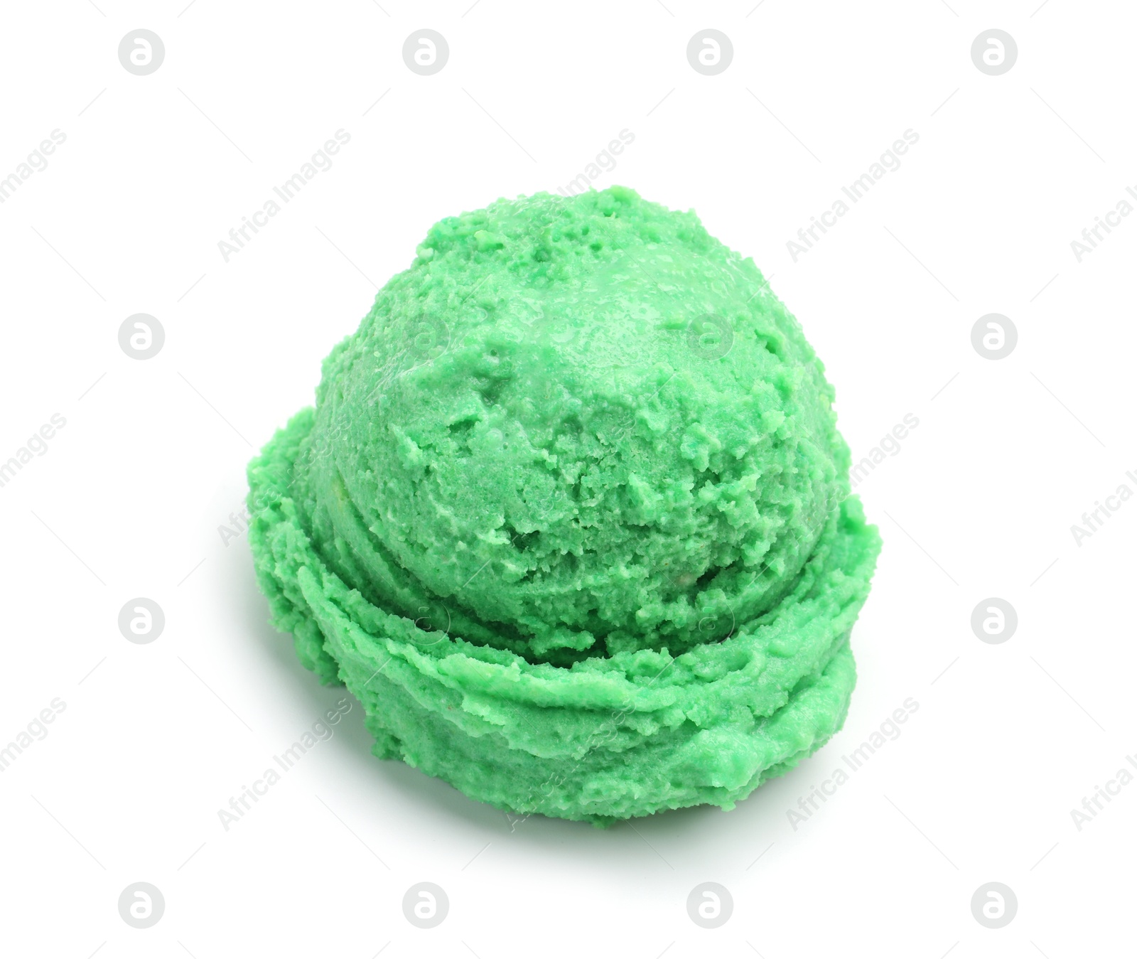 One scoop of delicious ice cream on white background Photo of One scoop of delicious ice cream on white background