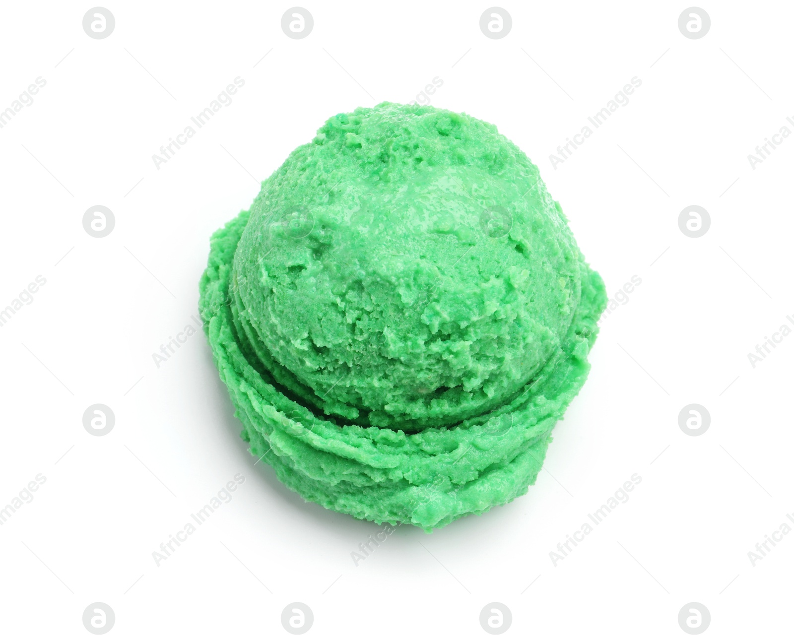 One scoop of delicious ice cream on white background Photo of One scoop of delicious ice cream on white background