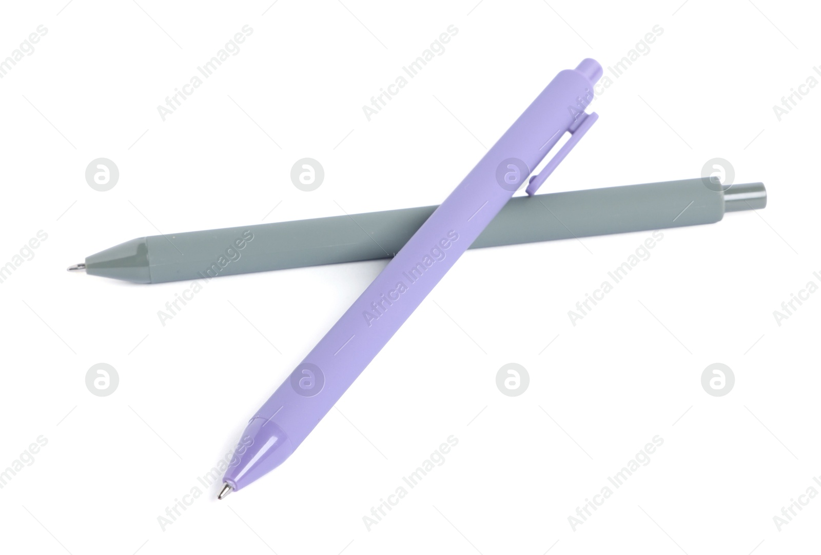 Stylish pens isolated on white. Office supply Photo of Stylish pens isolated on white. Office supply