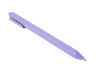 Photo of One stylish pen isolated on white. Office supply