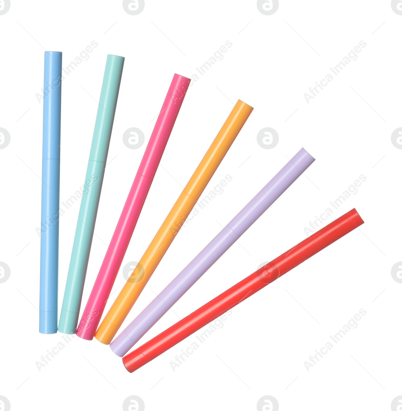 Bright twist up eye pencils isolated on white Photo of Bright twist up eye pencils isolated on white
