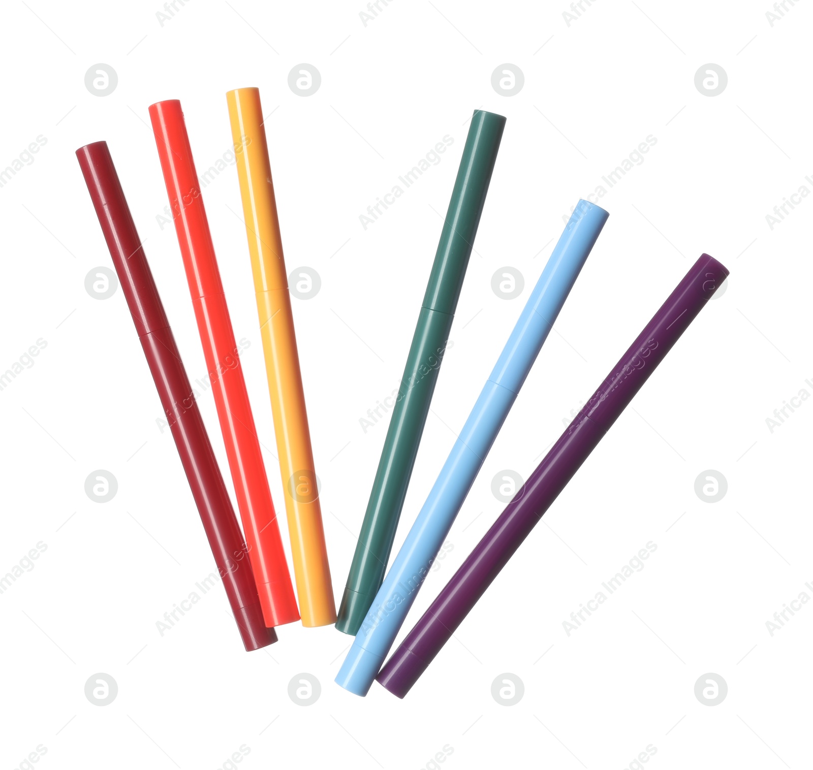 Bright twist up eye pencils isolated on white Photo of Bright twist up eye pencils isolated on white