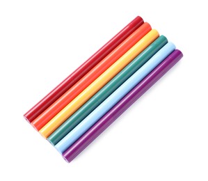 Photo of Bright twist up eye pencils isolated on white