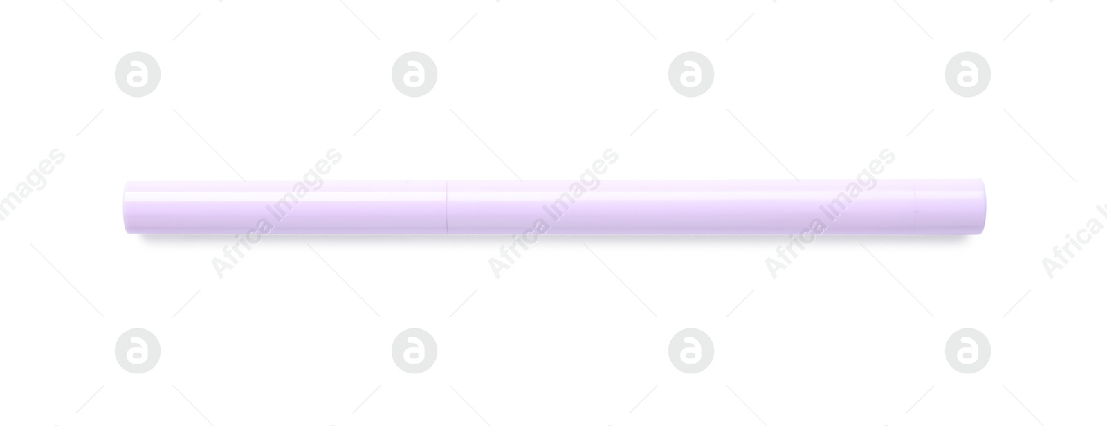 Lilac twist up eye pencil isolated on white, top view Photo of Lilac twist up eye pencil isolated on white, top view