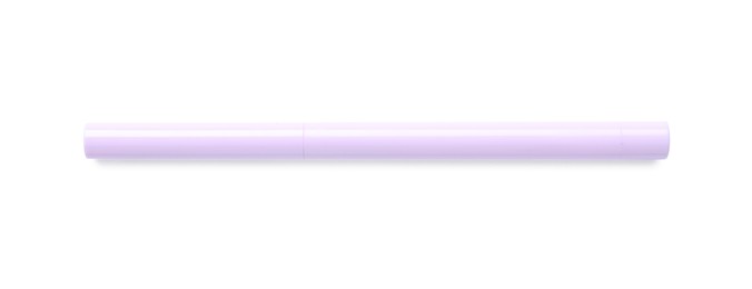 Photo of Lilac twist up eye pencil isolated on white, top view