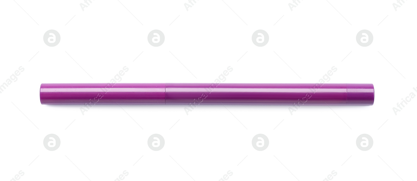 Purple twist up eye pencil isolated on white, top view Photo of Purple twist up eye pencil isolated on white, top view