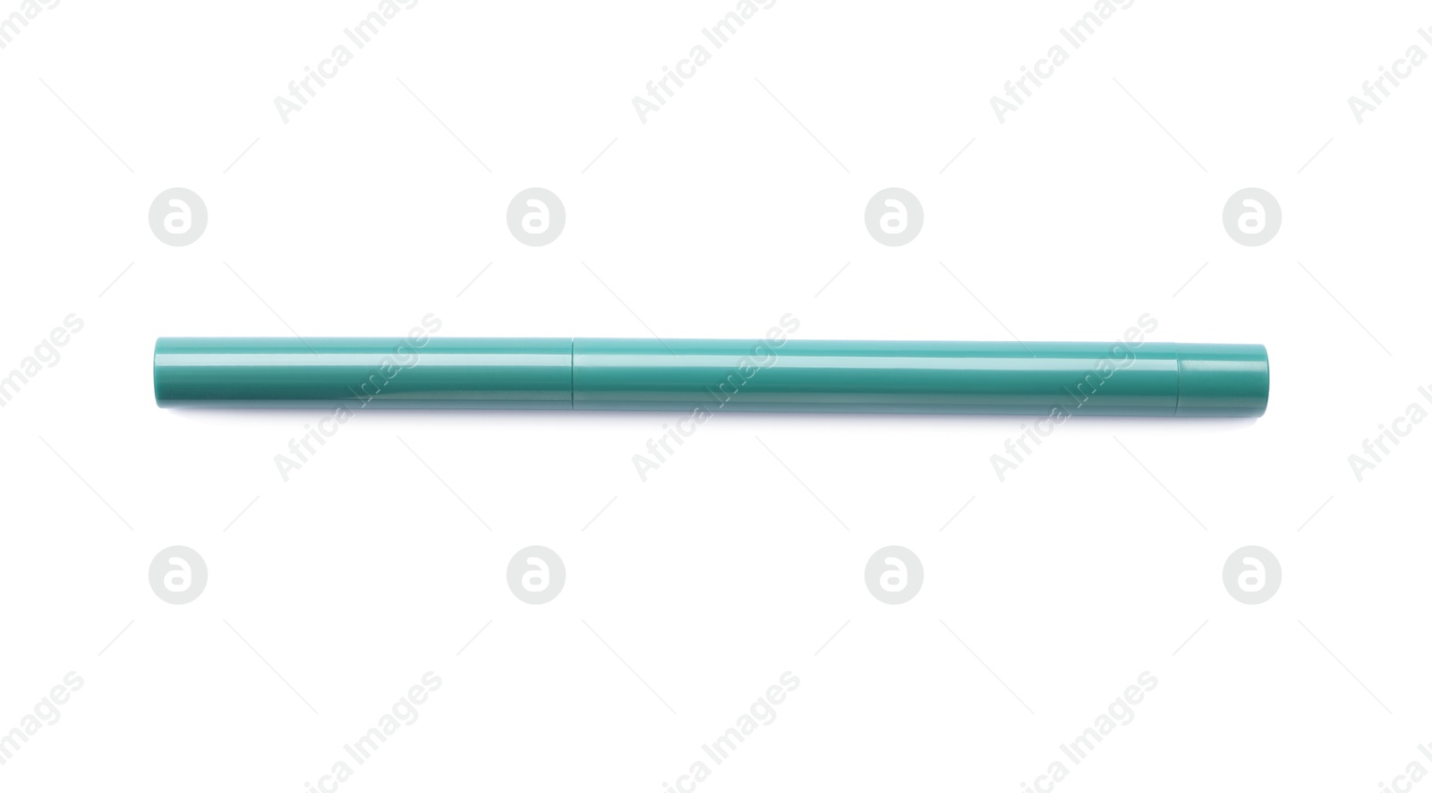 Green twist up eye pencil isolated on white, top view Photo of Green twist up eye pencil isolated on white, top view
