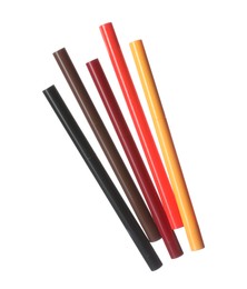 Photo of Bright twist up eye pencils isolated on white