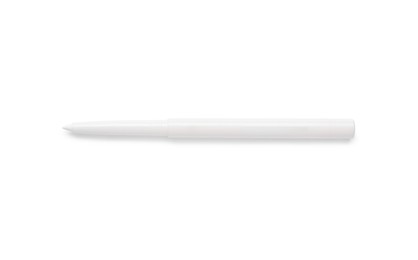 Photo of Twist up eye pencil isolated on white, top view