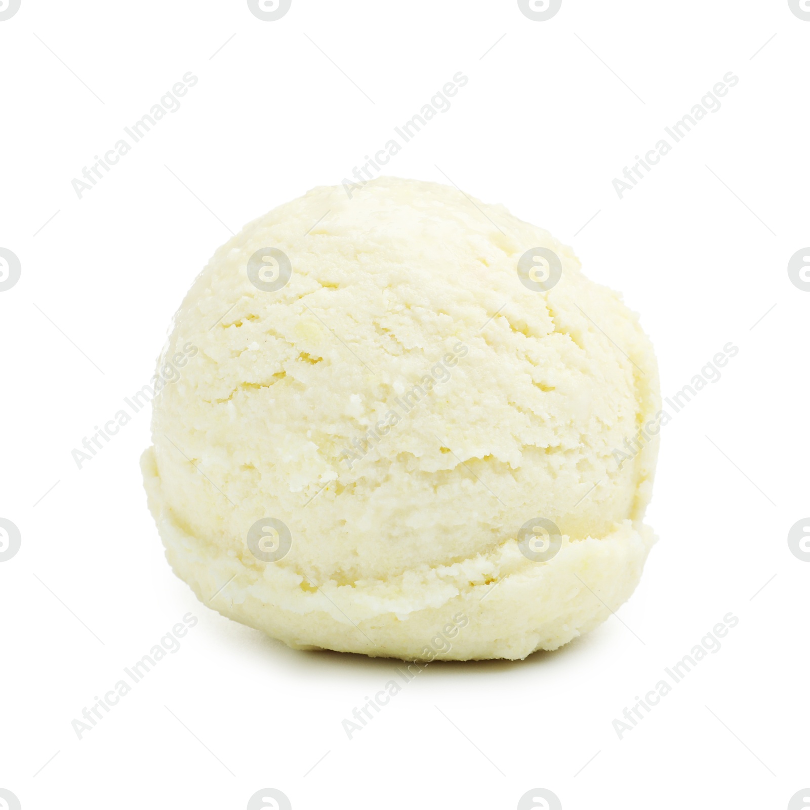 One scoop of delicious ice cream on white background Photo of One scoop of delicious ice cream on white background
