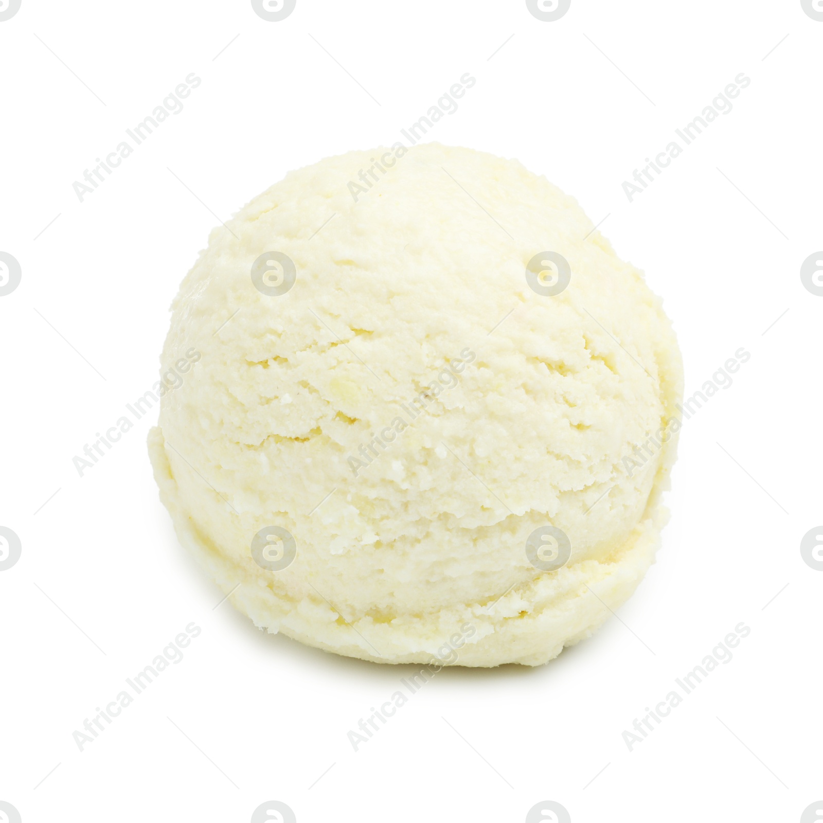 One scoop of delicious ice cream on white background Photo of One scoop of delicious ice cream on white background