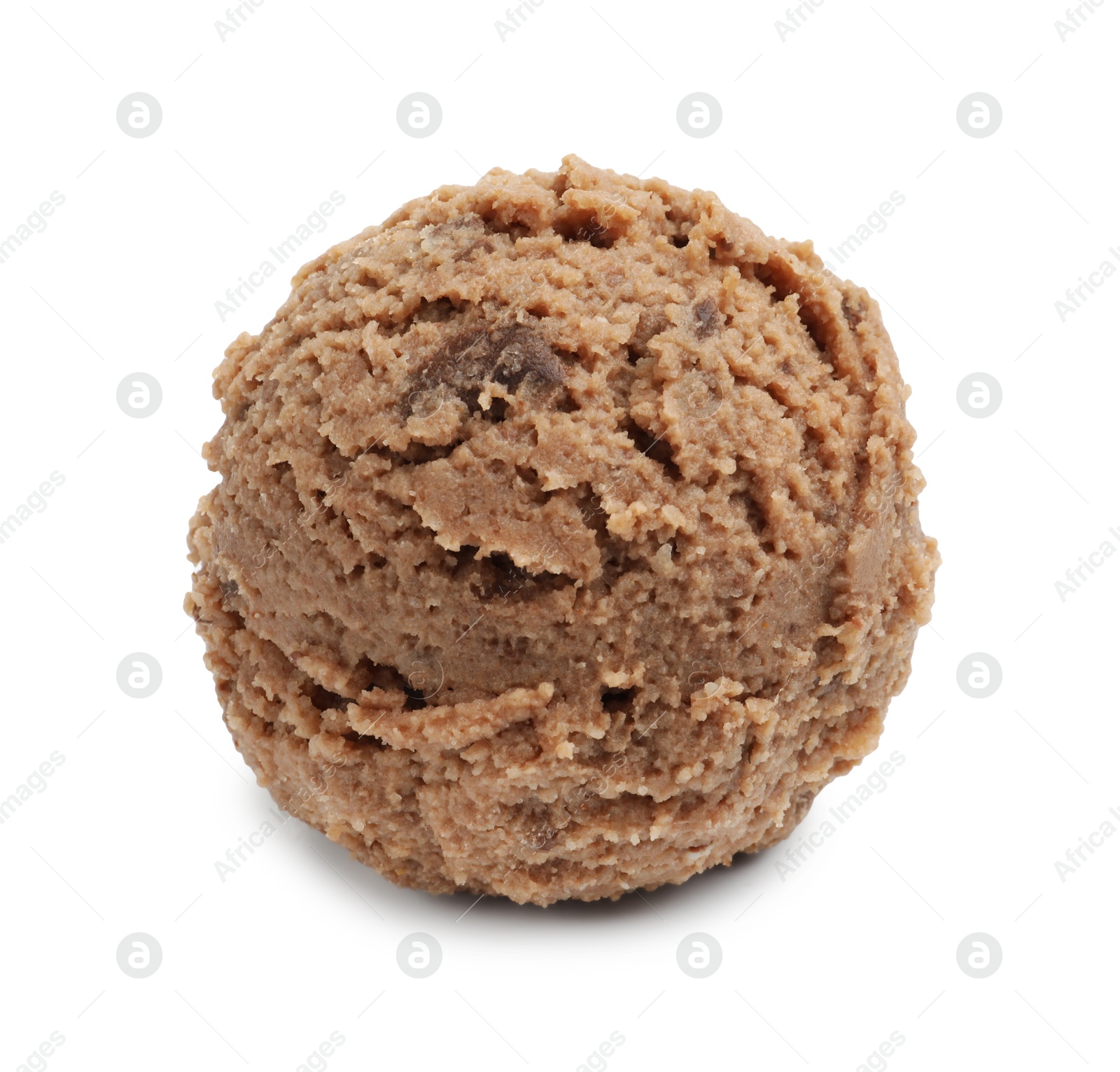 One scoop of delicious ice cream on white background Photo of One scoop of delicious ice cream on white background
