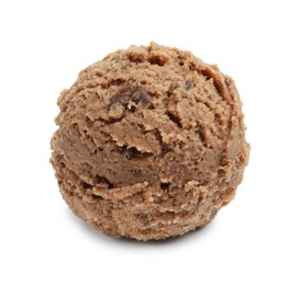 Photo of One scoop of delicious ice cream on white background