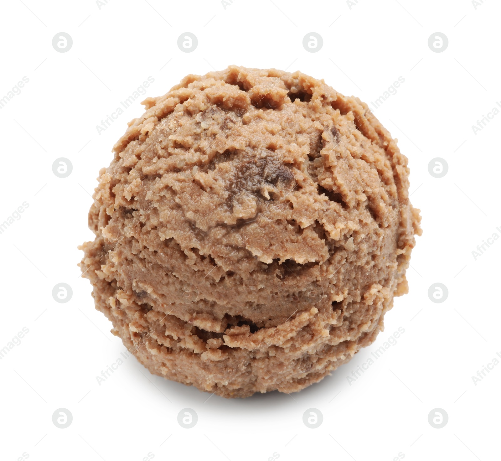 One scoop of delicious ice cream on white background Photo of One scoop of delicious ice cream on white background