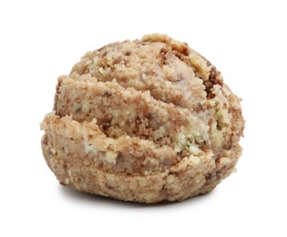 Photo of One scoop of delicious ice cream on white background