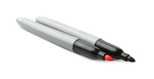 Photo of Two bright color markers isolated on white