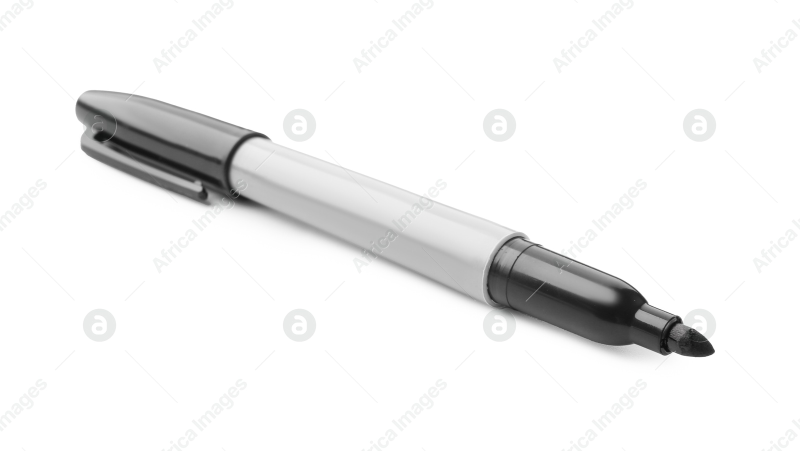 One black color marker isolated on white Photo of One black color marker isolated on white