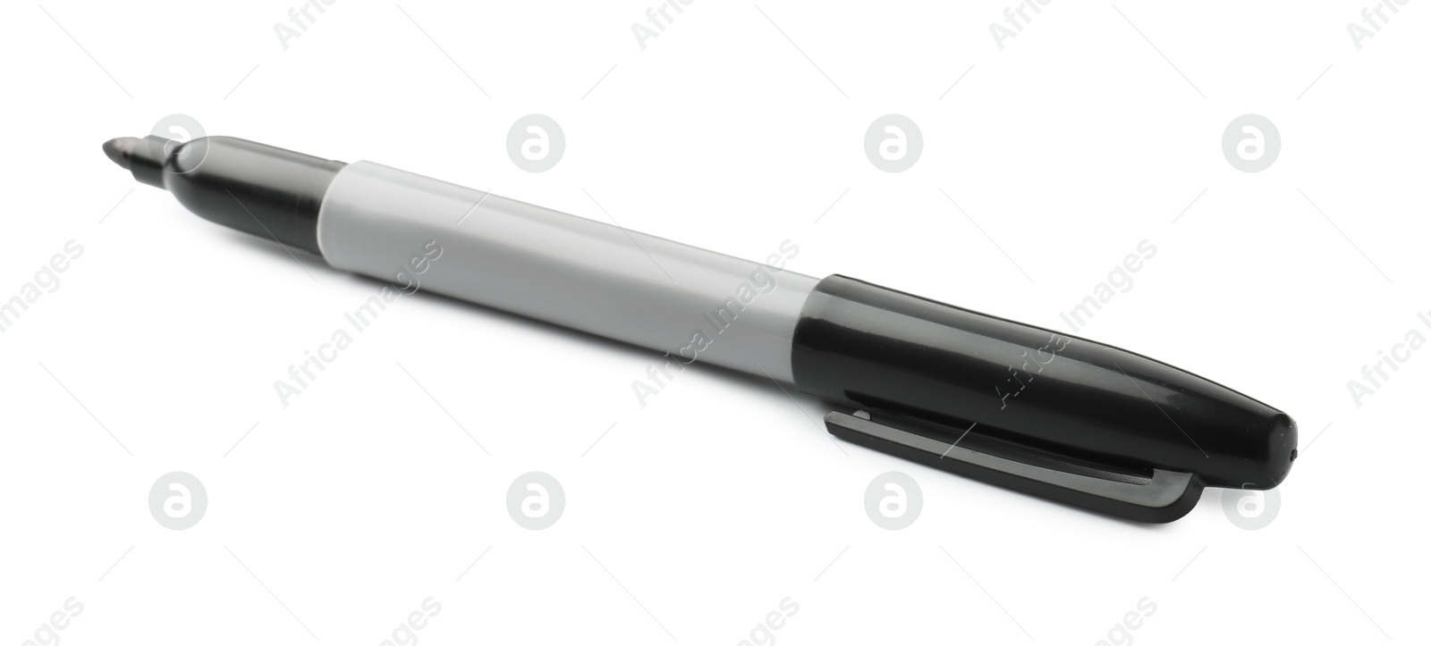 One black color marker isolated on white Photo of One black color marker isolated on white