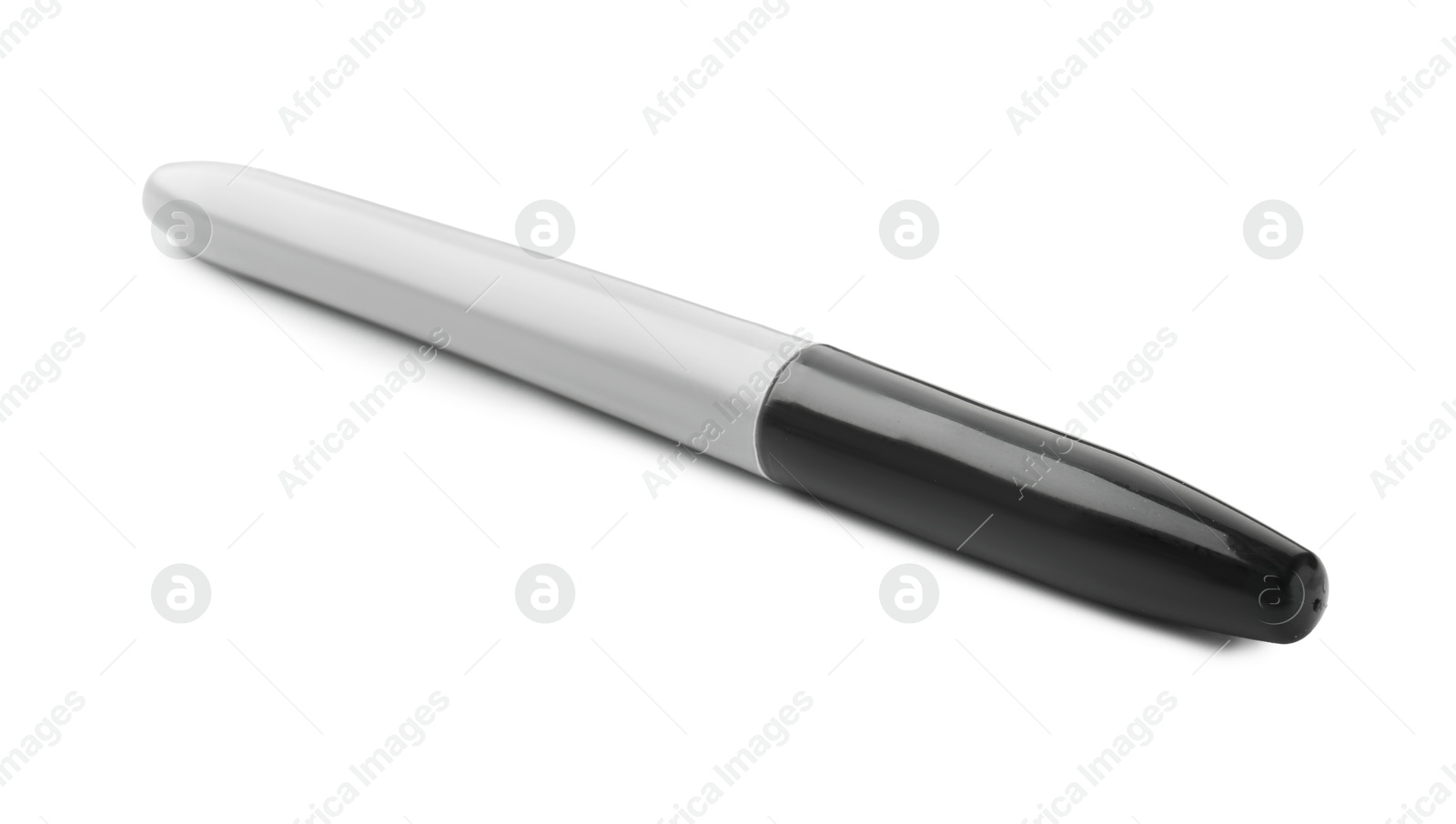 One black color marker isolated on white Photo of One black color marker isolated on white