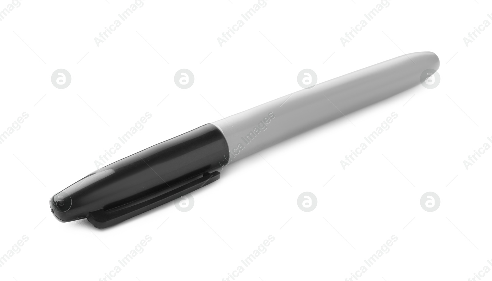One black color marker isolated on white Photo of One black color marker isolated on white