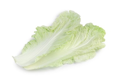 Photo of Leaves of fresh Chinese cabbage isolated on white