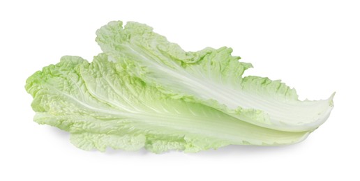 Photo of Leaves of fresh Chinese cabbage isolated on white
