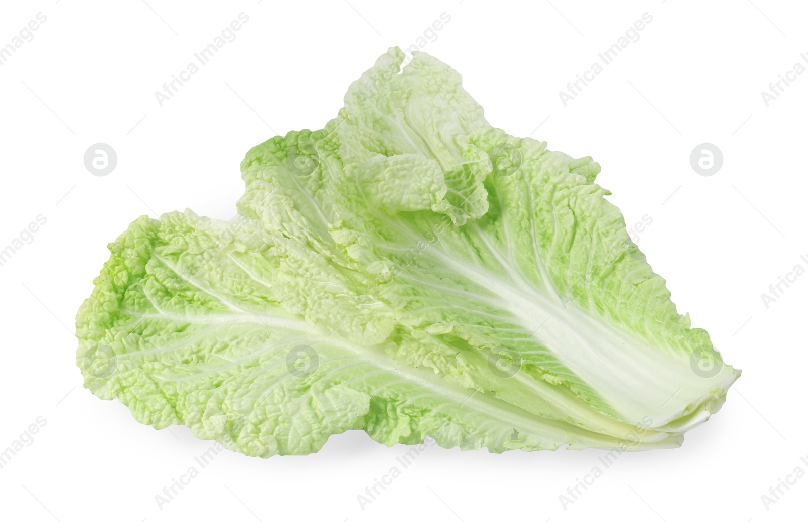 Leaves of fresh Chinese cabbage isolated on white Photo of Leaves of fresh Chinese cabbage isolated on white