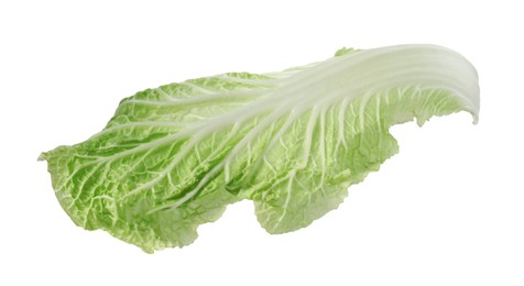 Photo of Leaf of fresh Chinese cabbage isolated on white