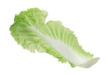 Photo of Leaf of fresh Chinese cabbage isolated on white