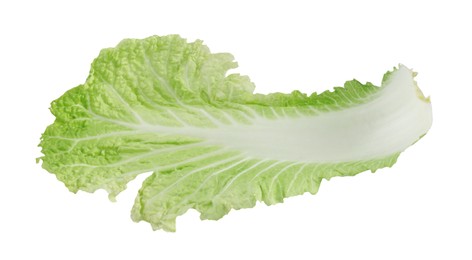 Photo of Leaf of fresh Chinese cabbage isolated on white