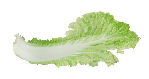Photo of Leaf of fresh Chinese cabbage isolated on white