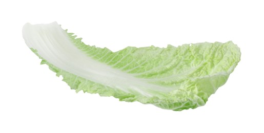 Photo of Leaf of fresh Chinese cabbage isolated on white