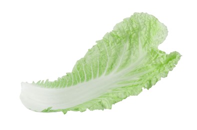Photo of Leaf of fresh Chinese cabbage isolated on white