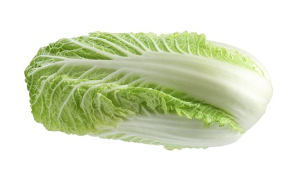 Photo of One fresh Chinese cabbage isolated on white