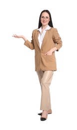 Photo of Full-length portrait of professional psychologist on white background
