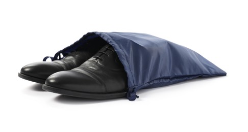 Photo of Packing nag with shoes isolated on white