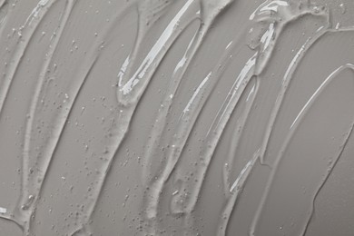 Photo of Collagen gel on grey background, top view