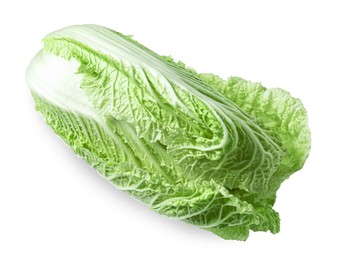 Photo of One fresh Chinese cabbage isolated on white