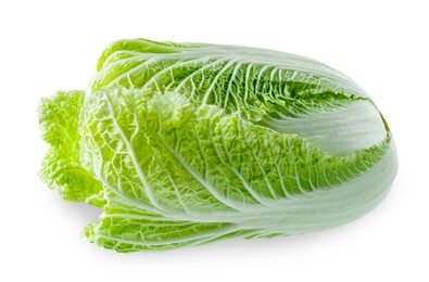Photo of One fresh Chinese cabbage isolated on white