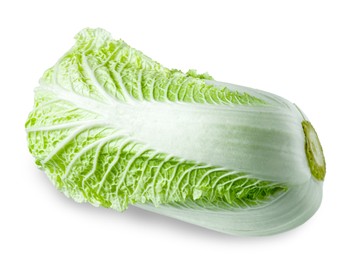 Photo of One fresh Chinese cabbage isolated on white