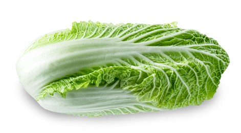 Photo of One fresh Chinese cabbage isolated on white