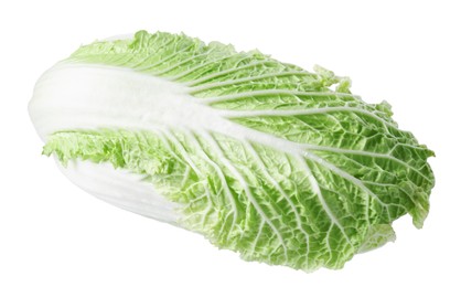 Photo of One fresh Chinese cabbage isolated on white