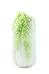 Photo of One fresh Chinese cabbage isolated on white